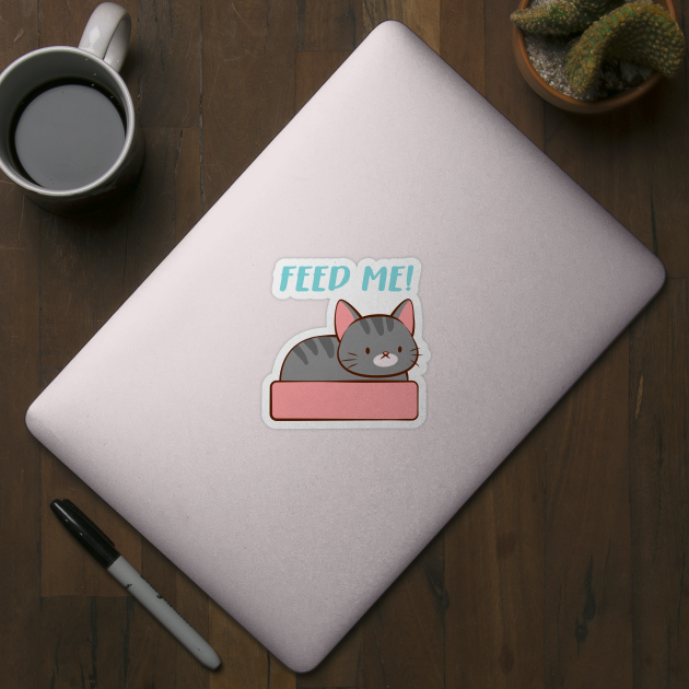 Feed Me Kawaii Kitty Cat by Irene Koh Studio